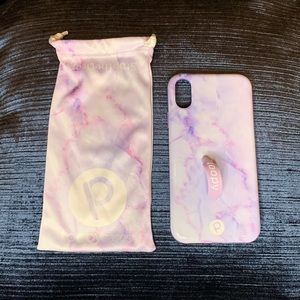 Loopy Protective Phone Case iPhone XR Lilac Purple Marble